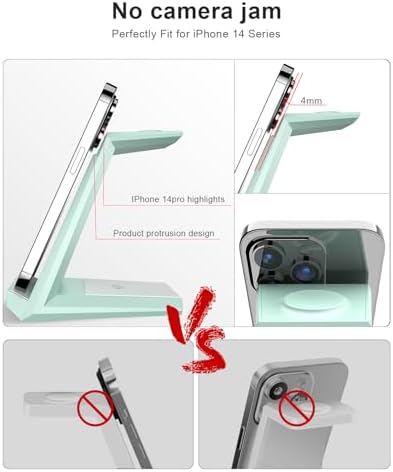 Revolutionize Your Charging Experience with the ADADPU 3-in-1 Wireless Charging Station for i Phone, Apple Watch, and Air Pods – Seamlessly Power Up Your i Phone 16 Pro Max, 15, 14, 13, 12, 11 Pro Max, XR, 8 Plus, and Watch Series 2-8 with Included 5 ft Cable and Adapter – Stylish, Space-Saving Design for Effortless Organization and Rapid Charging Efficiency