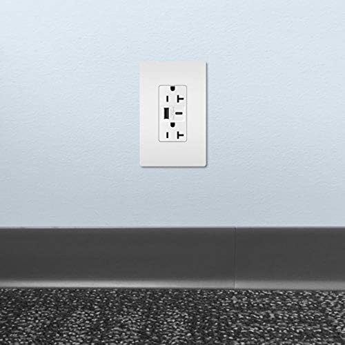 Legrand Pass & Seymour TR15 USBAC6 15 Amp Tamper-Resistant Duplex Outlet with Ultra-Fast 6.0 A USB A/C Charging Ports – Ideal Commercial and Residential Solution for Rapid Device Power-Up in Elegant Brown Finish