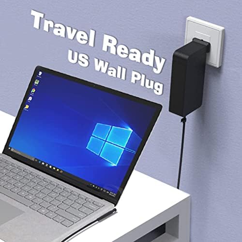 Fast-Charging KSW KINGDO 44 W Power Adapter for Microsoft Surface Pro 3-9, Surface Go & Surface Book – Ultimate Compatibility, USB Port, and 11.2 ft Cable for Convenient Use with Travel Case