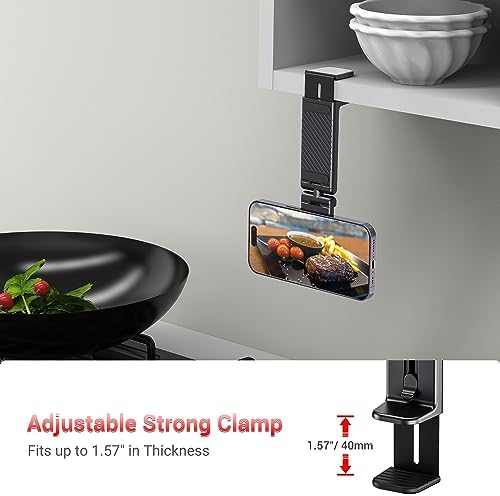 PROfezzion Magnetic Airplane Phone Holder for Mag Safe iPhone 16 15 14 13 12 & All Phone, 360°Rotation Travel Must Have Handsfree Phone Mount for Desk/Tray Table Travel Accessory – Enhanced Compatibility and Speed