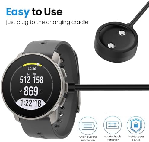 Replacement USB Charging Dock for SUUNTO 9 Peak Pro, Vertical, Race & Ocean Watches – 3.3 FT Enhanced Speed Cable for Ultimate Compatibility and Performance – Essential Smartwatch Accessory for Active Lifestyles