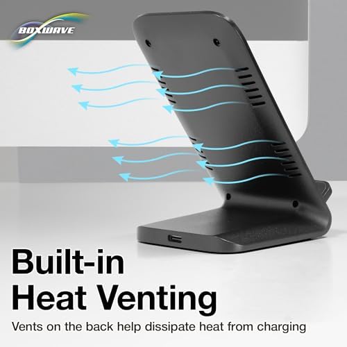 BLU G90 Pro Wireless Quick Charge Dock – 15 W Qi-Certified Ergonomic Charging Stand for Enhanced Desktop Productivity – Jet Black Sleek Design for Effortless Viewing and Fast Power Delivery – Ideal Hassle-Free Charging Solution for Modern Users