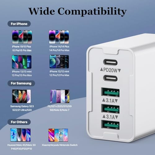 Power Up Your Productivity with the Ultimate 210 W USB-C Fast Charging Hub: Versatile 8-Port Ga N Charging Station with PD 65 W Adapter for Seamless Compatibility Across Mac Book, Dell Laptops, i Phone 16/15, and Galaxy S22/S23 – Your Essential Power Solution for Home and Office Efficiency