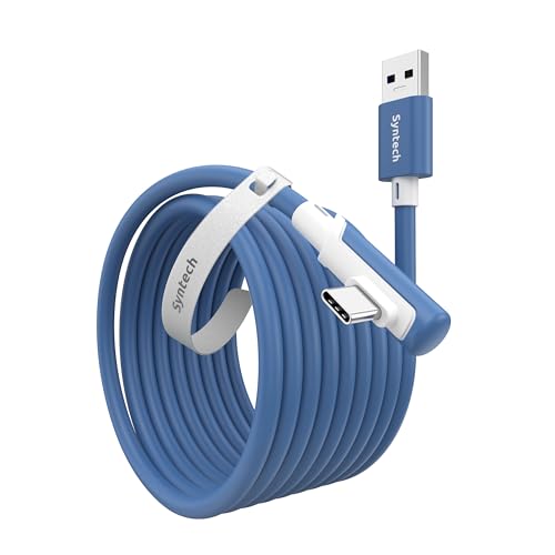 Syntech 16 FT Link Cable for Oculus Quest 3 & PCVR – High-Speed USB 3.0 to USB C Cable for Enhanced Gaming Experience – Compatible with Meta Quest 2, Pro, Pico 4 & More – Durable, Flexible Design for Seamless VR Connectivity