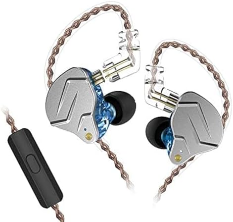 KZ ZSN Pro Dual Drivers Hi-Fi In-Ear Earphones with 1 BA & 1 DD – Exceptional Sound Clarity & Powerful Bass for Audiophile Musicians – Detachable Cable Design for Enhanced Customization & Compatibility – Ergonomic Fit for Long Listening Sessions