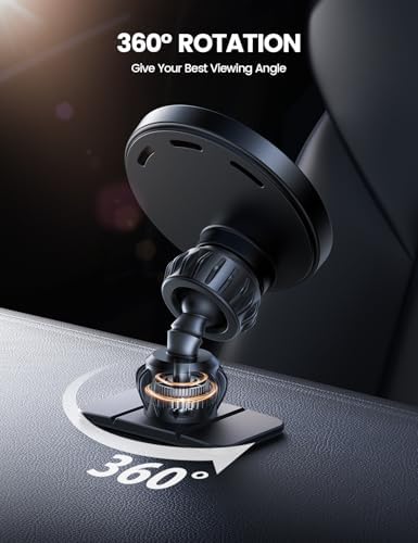 Lamicall 15 W Wireless Car Phone Mount Charger – Advanced 3-in-1 Intelligent Chip for Rapid Charging – 360° Rotating Magnetic Holder for i Phone 16 Pro Max and Qi-Compatible Devices – Sleek Silver Design for Effortless Dashboard and Vent Installation – Elevate Your On-the-Go Charging Experience