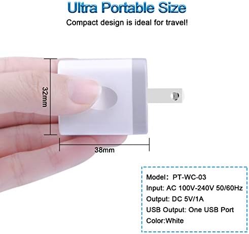 Compact Travel Wall Charger Cube – 3 Pack Single Port USB Power Adapter for Fast Charging – Compatible with Samsung Galaxy S24/S23, Note 20/10, Moto G7/G6, LG Stylo 6/5/4 – Efficient and Reliable Power Solution for On-the-Go Charging