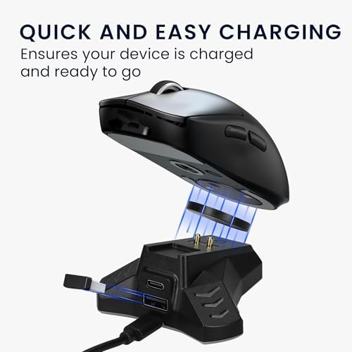 kwmobile Bluetooth Mouse Charging Station – Sleek Docking Solution for Logitech G PRO X Superlight, G Pro Wireless, G903, G703, G403 – Fast Charging & Compact Design for Gamers – Durable & Easy to Use – Elevate Your Gaming Setup Now