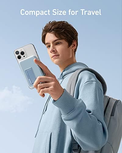 Anker 633 Magnetic Power Bank: 10,000 m Ah Foldable Wireless Charger with 20 W USB-C Fast Charging and Built-in Stand, Mag Safe-Compatible for i Phone 16/15/14/13/12 Series – Ultimate Portability and Efficiency for On-the-Go Charging