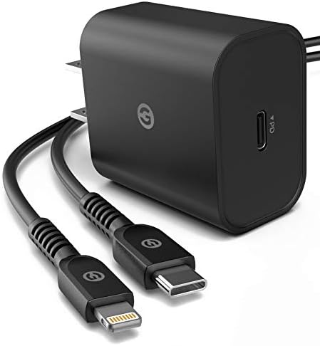 GALVANOX MFi Certified USB-C to Lightning Charging Kit for i Phone 12/13/14 – 18 W Fast Wall Adapter & Durable Cable for Swift Power Delivery – Compatible with i Phone XR, 11, 12 Pro Max – Ultimate Charging Efficiency and Reliability