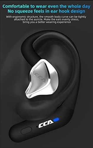 CCA BTX Bluetooth 5.2 IEM Adapter – Wireless Freedom with Waterproof Ear Hooks, Long-Lasting Battery Life, and Mic for Enhanced Audio Compatibility with KZ ZS10 PRO, ZSN Pro X, AS16, and More