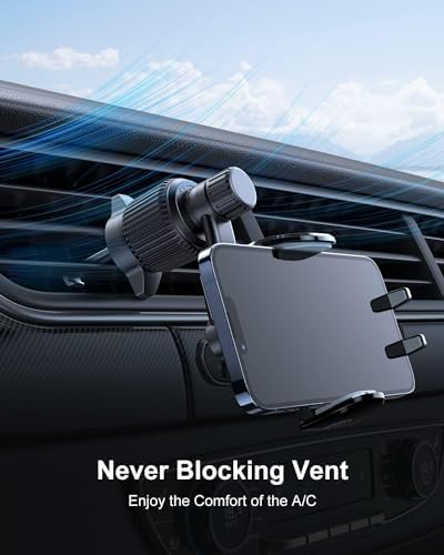 Universal Car Vent Phone Mount – Effortless Hands-Free Smartphone Holder for All Devices | Secure Clip Design Ensures Stability While Keeping Air Vents Clear | Quick Installation & Sleek Look for i Phone, Samsung, and More | Elevate Your Driving Experience with Safe Navigation and Comfort