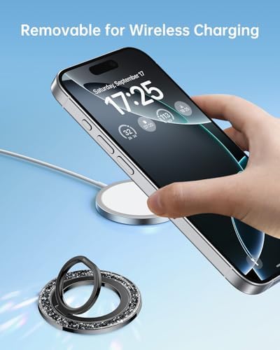 Syncwire Magnetic Phone Ring Holder – Titanium Alloy Kickstand for i Phone 12-16 Pro Max & Compatible Android Devices – Ergonomic Design, Enhanced Mag Safe Stability, Lightweight Grip for Ultimate Hands-Free Convenience