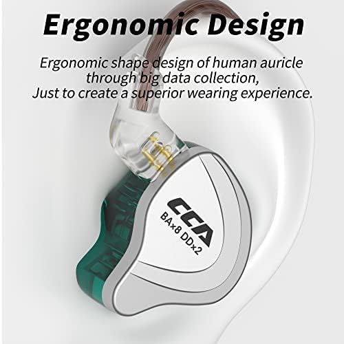 Immerse Yourself in High-Fidelity Audio: CCA KZ C10 Ergonomic Wireless Earbuds with In-Line Microphone for Seamless Connectivity and Comfort, Perfect Companion for Music Lovers and Professionals