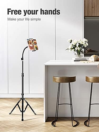 Ultimate Heavy-Duty Aluminum i Pad Tripod Stand with 72” Gooseneck – Versatile Universal Tablet Holder for Pro, Mini, Air & 4.7-12.9″ Devices – Ideal for Professional Presentations, Streaming, and Hands-Free Viewing