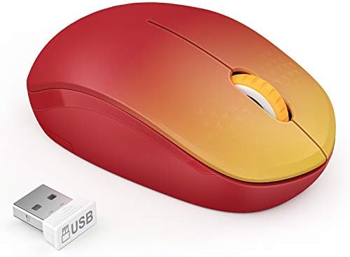 Light Blue Wireless Mouse – Ultra-Quiet 2.4 GHz Noiseless Computer Mouse with USB Receiver for Seamless Windows Experience – Portable, Ergonomic Design for Home, Office, or Travel