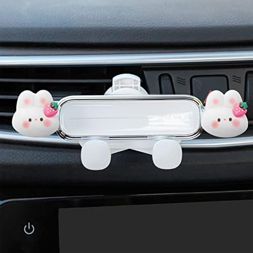 Charming Rabbit-Themed Air Vent Phone Holder for Vehicles – Universal Silicone Phone Cradle with Enhanced Magnetic Grip for Optimal Security – Perfect for Hands-Free Navigation and Stylish Interior Decor