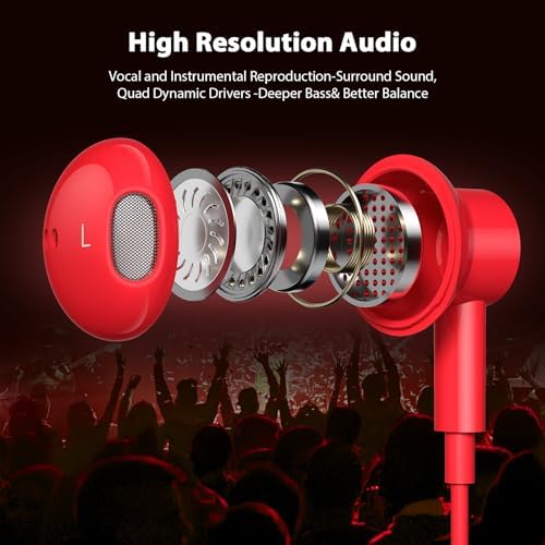 USB C Wired Earbuds for i Phone 16 & Samsung Galaxy S Series – Premium High-Fidelity Sport Headphones with Tangle-Free Magnetic Design, Ergonomic Comfort & Built-in Mic for Effortless Calls and Unmatched Audio Quality – Ideal for Active Lifestyles and Audiophiles