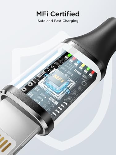 Aiminu 6 ft USB C to Lightning Cable 2-Pack – Rapid Charging Solution for i Phone 13, 12, 11 Pro Max, and More – MFi Certified Braided Type C Charging Cord for Enhanced Durability and Compatibility – Perfect for Fast Power Delivery up to 20 W