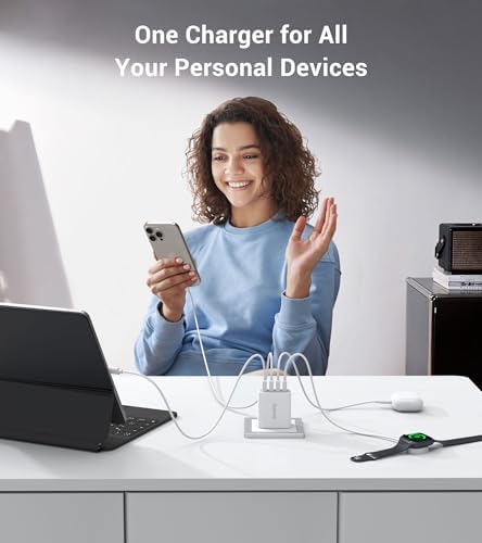 50 W Multiport USB Wall Charger Block – Dual Pack 5-Port Fast Charging Adapter with QC 3.0 Technology for i Phone 16/15/14 Pro Max, i Pad, Galaxy, Android – Compact & Safe Power Solution for Multi-Device Convenience