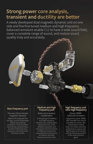 Elevate Your Sound Experience with CCA C10 Hybrid IEM Earphones – 4 BA + 1 DD Configuration for Unmatched Audio Clarity, Detachable Cable for Customization, and Built-in Microphone for Gaming & Calls – Stylish Purple Design for Musicians and Gamers Alike!