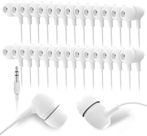 Bulk School Earbuds Headphones – 100 Pack HY400 Black – Premium Quality Audio for Classroom Learning – Comfortable & Durable Earphones for Kids, Teens, and Adults – Versatile Compatibility for Enhanced Educational Engagement