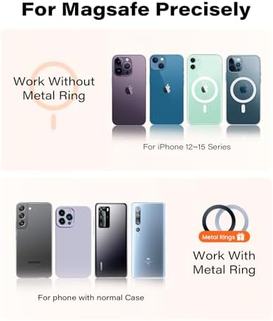 OQTIQ Mag Safe-Enhanced Car Phone Cup Holder – 360-Degree Rotating Long Arm Mount for i Phone 12-16 Series – Ultimate Hands-Free Navigation with Adjustable Viewing Angles for Safe Driving – Superior Stability & Easy Access to GPS, Music, and Calls – Ideal for Distraction-Free Journeys