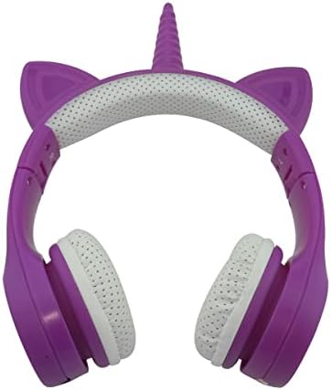 Enchanting Unicorn Wireless Headphones for Kids – Stylish Pink Foldable Design with Light-Up Features, Perfect for Tablets and Toddlers – Superior Sound Quality and Comfort for Magical Listening Adventures – Durable, Adjustable, Tangle-Free Fun for Every Little Girl
