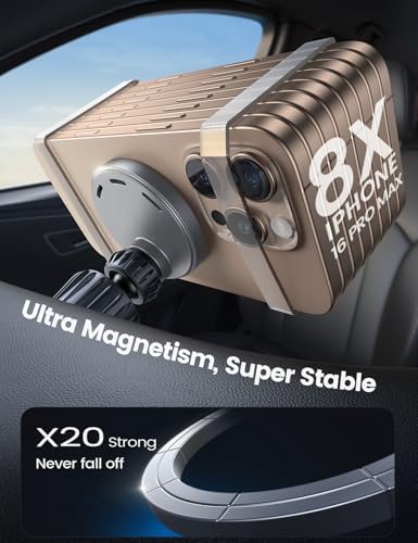 Lamicall 15 W Wireless Car Phone Mount Charger – Advanced 3-in-1 Intelligent Chip for Rapid Charging – 360° Rotating Magnetic Holder for i Phone 16 Pro Max and Qi-Compatible Devices – Sleek Silver Design for Effortless Dashboard and Vent Installation – Elevate Your On-the-Go Charging Experience