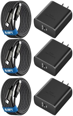 45 W Ultra-Fast USB-C Charger & 12 FT Cable for Samsung Galaxy Devices – Premium Charging Block for S25, S24, S23, and Tab S9/S8 Ultra – Enhanced Speed, Safety, and Portability for Ultimate Device Efficiency