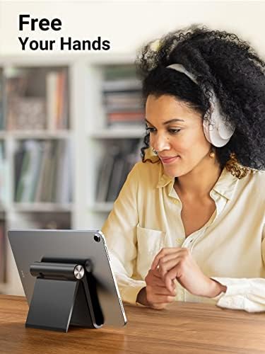 UGREEN Dual Pack Adjustable Tablet Stand Holder for Desk – Versatile i Pad and Phone Support for Enhanced Productivity, Ergonomic Comfort, and Sleek Design in Black and White – Perfect for Home and Office Use, Multi-Angle Viewing, and Portable Convenience