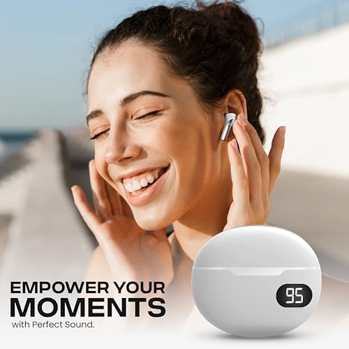 Gabba Goods Bliss Wireless Bluetooth Earbuds – Ultimate Ergonomic In-Ear Fit with Touch Controls for Seamless Audio Experience, 6-Hour Playtime & Built-in Mic for Crystal Clear Communication – Perfect for Travel, Gym, Home & Gaming Compatibility in Stylish Black Finish