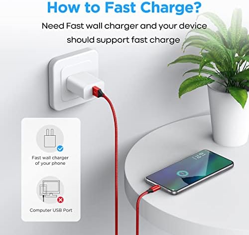 etguuds 20 ft USB C Cable – Long Nylon Braided Charger for Fast Data Transfer & Charging – USB-A 2.0 to Type C Compatibility for Samsung Galaxy Note, LG, Moto, Pixel, Switch & More – Durable Connection for Home & Office Use