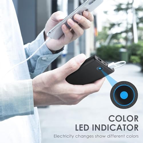 Ultra-Slim 20,000 m Ah Power Bank Duo – Fast Charging Portable Charger with Dual USB Outputs for i Phone 16/15/14/13/12/X and Samsung S24/S23 – Lightweight External Battery Pack for On-the-Go Power Solutions