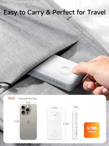 NEWDERY 20000 m Ah High-Capacity Portable Charger with Built-in Cables – Fast PD 20 W Power Bank for Apple Watch, i Phones, i Pads, and Samsung Devices – Ultimate Travel Companion for Uninterrupted Power and Enhanced Compatibility
