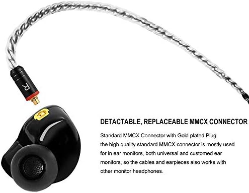 FAMATE Hi-Fi In-Ear Monitors with Tesla Technology – Premium Noise-Isolating Wired Earbuds Featuring MMCX Detachable Cables for Musicians and Audio Professionals, Transparent Coffee Finish, Unmatched Sound Clarity and Comfort