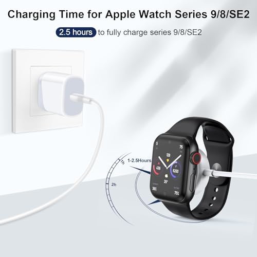 Magnetic USB C Fast Charging Cable for Apple Watch – Ultra-Compatible Charger for Series 10 to 1, SE, Ultra Models – Effortless Magnetic Alignment and Durable Design for Quick Power Boosts on-the-Go