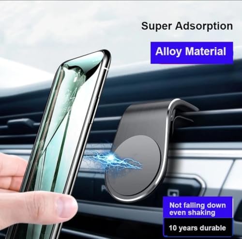 Magnetic Car Phone Holder, Enhanced Clip, Ultra Car Phone Holder, 5 Strong Magnets, Mobile Phone Holder – Enhanced Compatibility and Speed