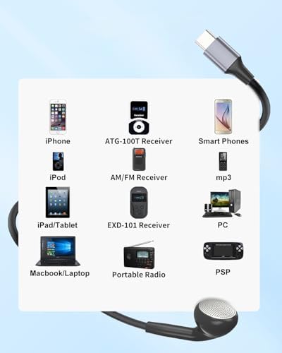 Ultra-Lightweight Single-Side Earphone with Built-In Mic and Inline Control – 3.5 mm Earbud for Exceptional Sound Clarity and Multi-Device Compatibility (Sleek White) – Perfect for Hands-Free Calls and On-the-Go Audio Enjoyment