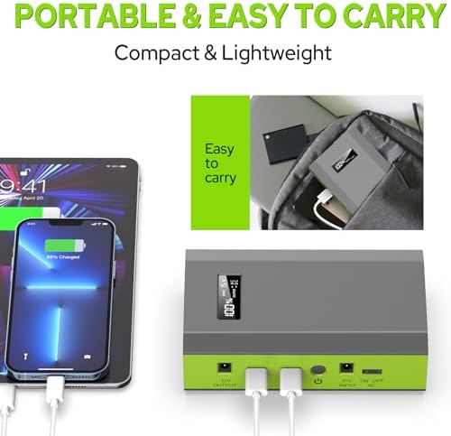 High-Capacity 24000 m Ah Portable Power Bank with 65 W AC Outlet – Ultimate Laptop Charger and Outdoor Backup Battery Pack for Camping, RV, Home, and Office – Fast Charging Convenient Power Source in Vibrant Orange