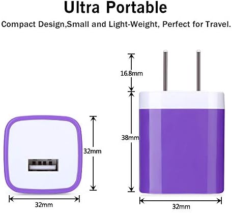 Gi Green Single-Port Fast Charging Block – 5 Pack USB Wall Adapter for i Phone & Samsung Devices – Compact, Durable, and Efficient Power Solution for Home and Travel – Ultimate Compatibility with Latest Models