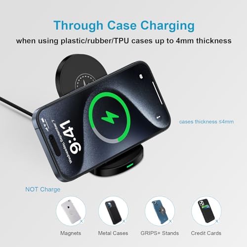 Samsung Galaxy S25 Edge Wireless Charging Stand – Fast 15 W Dock for S25, S24, S23, S22, S21, S20, Note 20 & Z Fold/Flip Series – Safe, Reliable, & Universal Compatibility with Smart Charging Technology – Ideal for Desk Use with Enhanced Performance