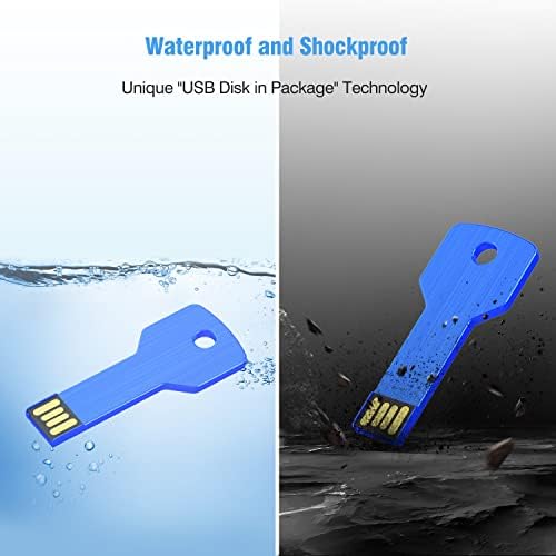 KOOTION 64 GB USB Flash Drive 3-Pack: Sleek Metal Memory Sticks in Blue, Silver, and Gold – Ultimate High-Speed Data Storage Solution with Enhanced Compatibility for Professionals and Students