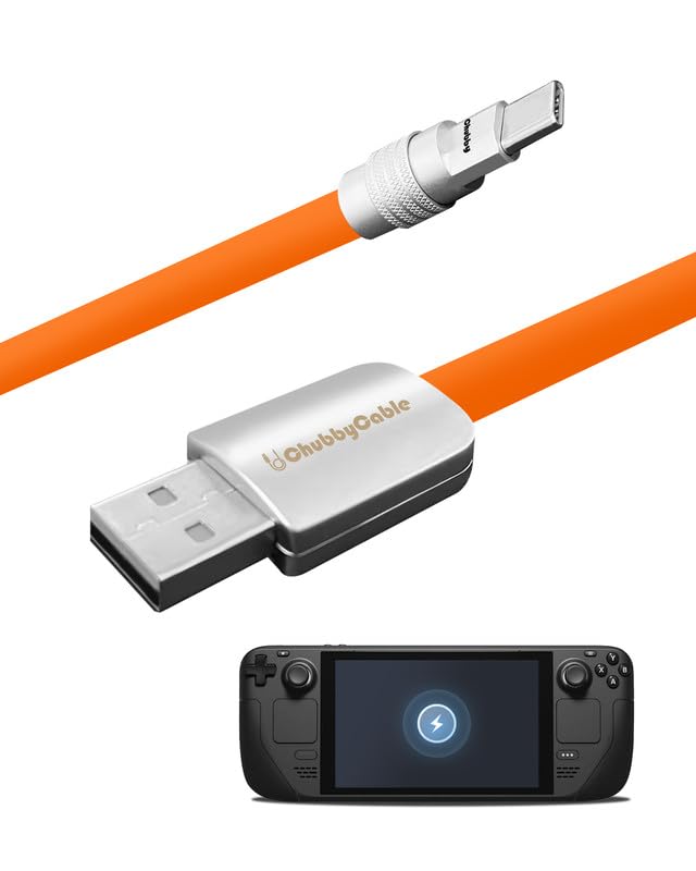 Ultimate 100 W USB Type C Fast Charging Cable for Steam Deck – 6.6 ft Durable Silicone Charger with Tangle-Free Design, Ideal for Gamers & Tech Lovers, Superior Power Delivery for All USB-C Devices