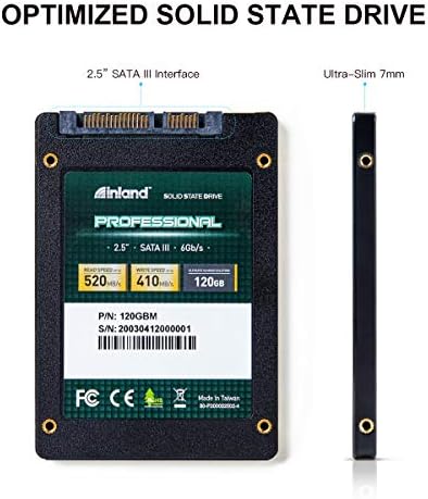 Unlock Lightning-Fast Performance with INLAND Professional 1 TB SSD – Cutting-Edge 3 D NAND SATA III 6 Gb/s 2.5″ Internal Solid State Drive for Ultimate Reliability and Versatile Compatibility