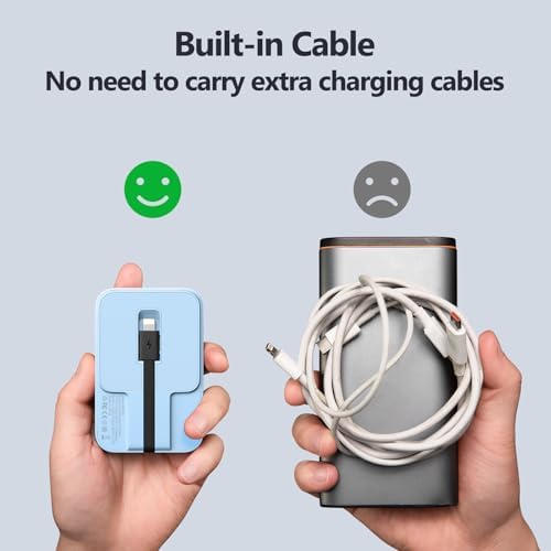 Ultimate Portable Power Bank for Apple Watch & i Phone – 5200 m Ah Magnetic Wireless Charger with Built-in Cable, Slim Travel Battery Pack for Apple Watch Series 9/Ultra2/8/7/6/SE/5 & i Phone Models 14/13/12/11/XR/8/7/6 s – Fast Charging for Active Lifestyles