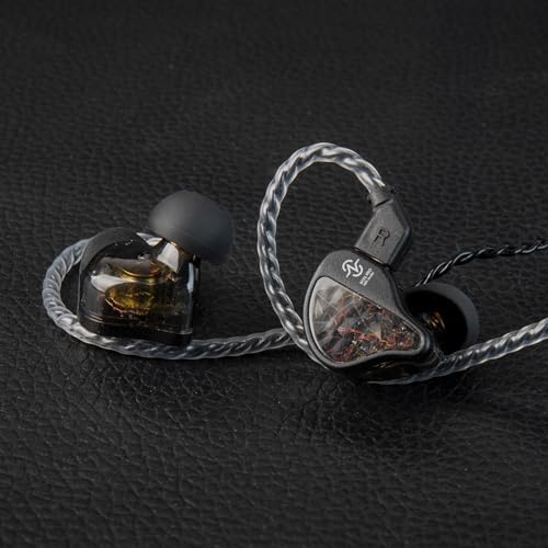 CCZ BC01 Pro Hybrid In-Ear Monitors – Premium Dual-Driver Audio for Gamers and Musicians – Noise-Canceling Earbuds with Ergonomic Eartips & Detachable Cable – Sleek Black Design for Crystal Clear Sound and Extended Comfort – Ideal for Studio Sessions and Gaming Marathons