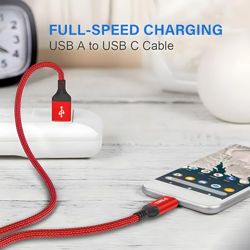 High-Speed USB Type C Cable 3-Pack – Durable Nylon Braided Charger for i Phone 16, Galaxy S24 & PS5 – Versatile 10 ft, 6.6 ft, 3.3 ft Lengths for Rapid Charging and Data Transfer – Enhanced Compatibility for All Modern Devices