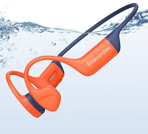 Ultimate Waterproof Bone Conduction Swimming Headphones – IP68 Bluetooth 5.4 Earbuds with 32 GB Music Storage for Unmatched Underwater Audio Experience – Open Ear Design for Comfort and Awareness in All Water Activities (Grey)