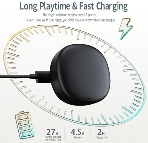 Transform Your Sleep with Damipow L29 Wireless Earbuds – Bluetooth 5.3 Noise Cancelling Headphones Designed for Side Sleepers, Ultra-Lightweight, and Soft for Maximum Comfort During Rest, Meditation, and Fitness – Experience Unmatched Relaxation with Seamless Connectivity and Superior Sound Quality